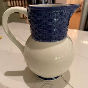 Tiffany & Co. Elegant Blue Italian Ceramic Pitcher